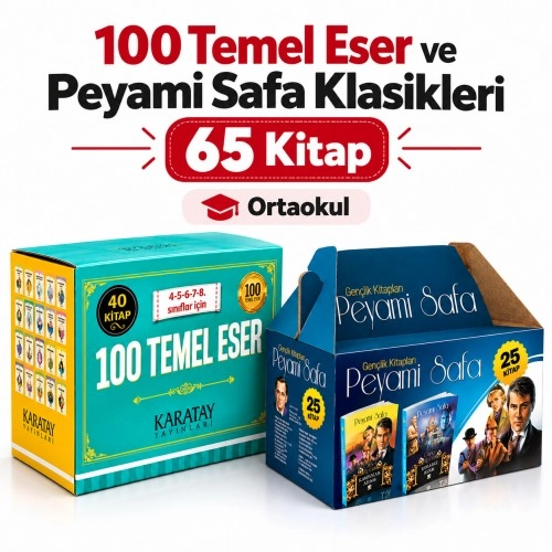 100 Temel Eser ve Peyami Safa Klasikleri Seti 65 Kitap