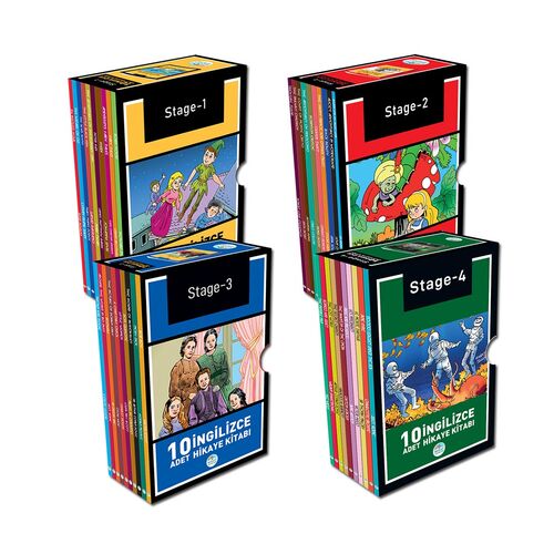 İngilizce Hikaye Seti 40 Kitap Stage 1-2-3-4