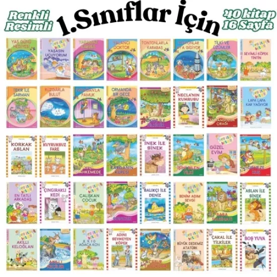 Okumayı Sevdiren Kitaplar 1. Sınıflar İçin  (40 Kitap)