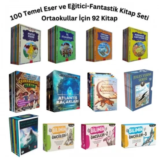 100 Temel Eser ve Eğitici-Fantastik Kitap Seti (92 Kitap)