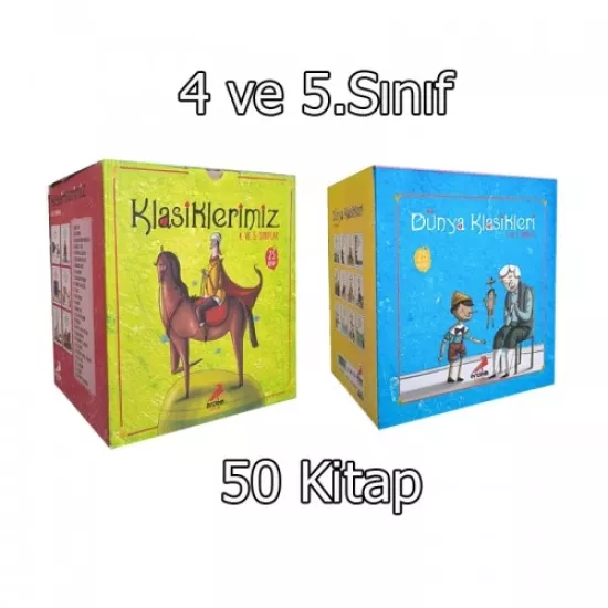 Türk ve Dünya Klasikleri Seti 50 Kitap 4 ve 5. Sınıf