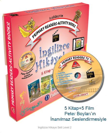 İngilizce Hikaye Seti Level-2 5 Kitap 1 CD 3 ve 4. Sınıf