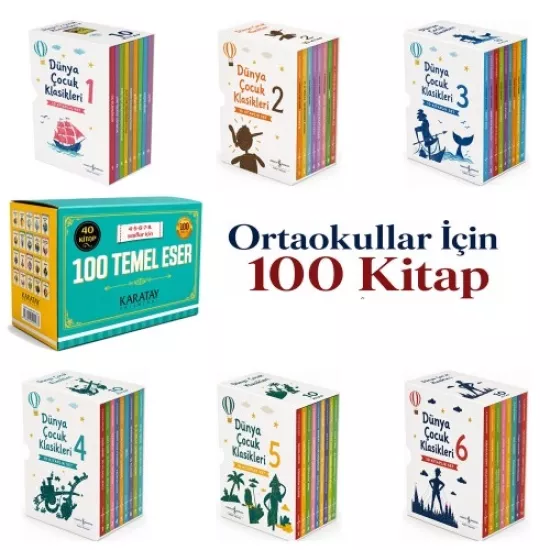 Dünya Çocuk Klasikleri ve 100 Temel Eser Seti 100 Kitap