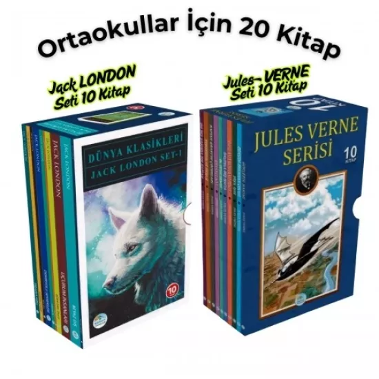 Jules Verne ve Jack London Seti 20 Kitap
