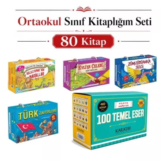 Sınıf Kitaplığım Ortaokul Seti 80 Kitap