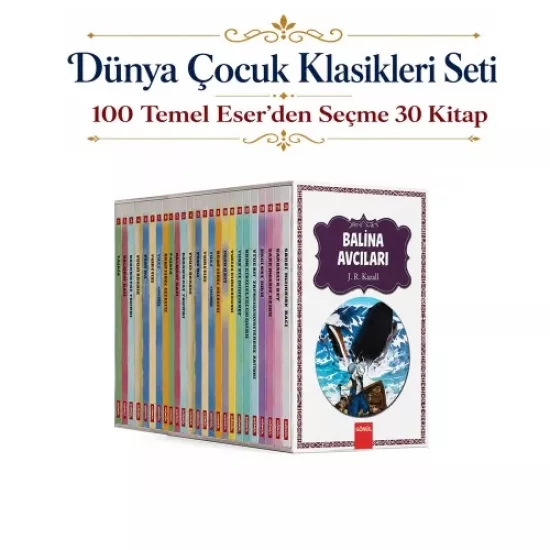 100 Temel Eser’den Seçme Dünya Çocuk Klasikleri Seti (30 Kitap)